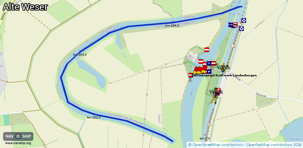 Routenverlauf Alte Weser