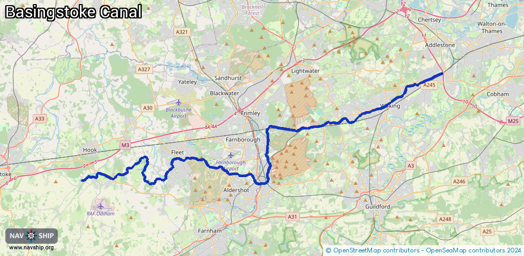 Route Basingstoke Canal