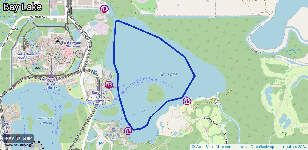 Routenverlauf Bay Lake