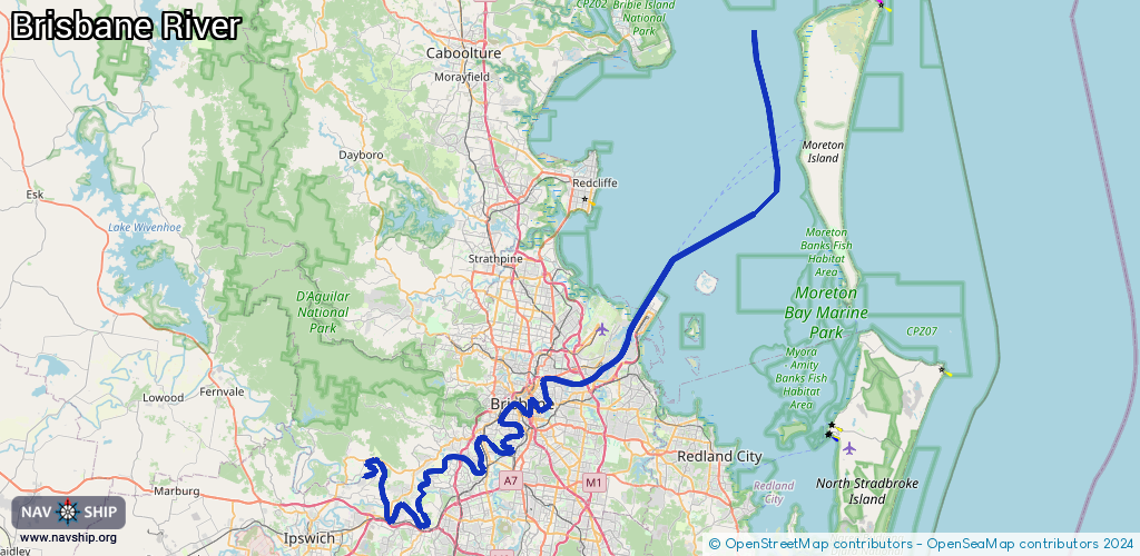 Routenverlauf Brisbane River