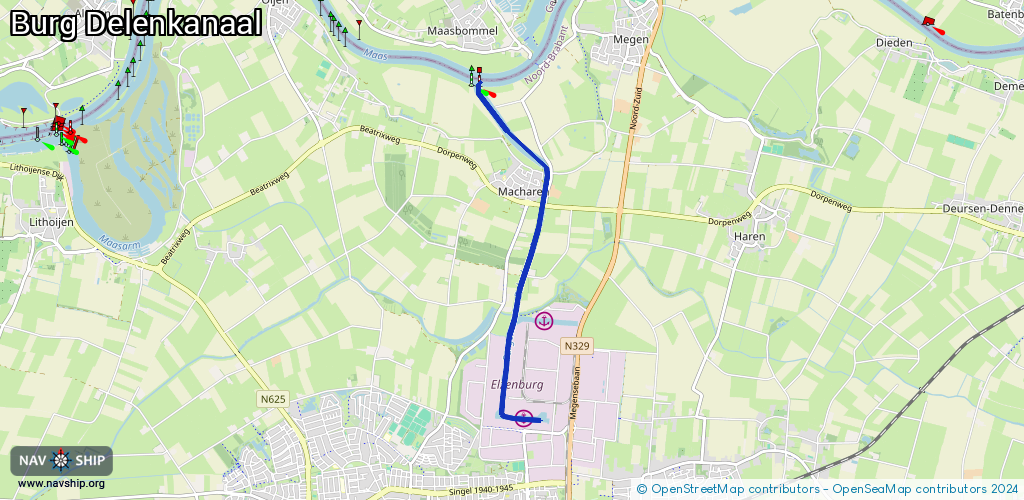 Routenverlauf Burg Delenkanaal