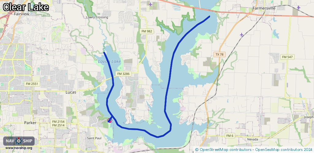 Route Clear Lake