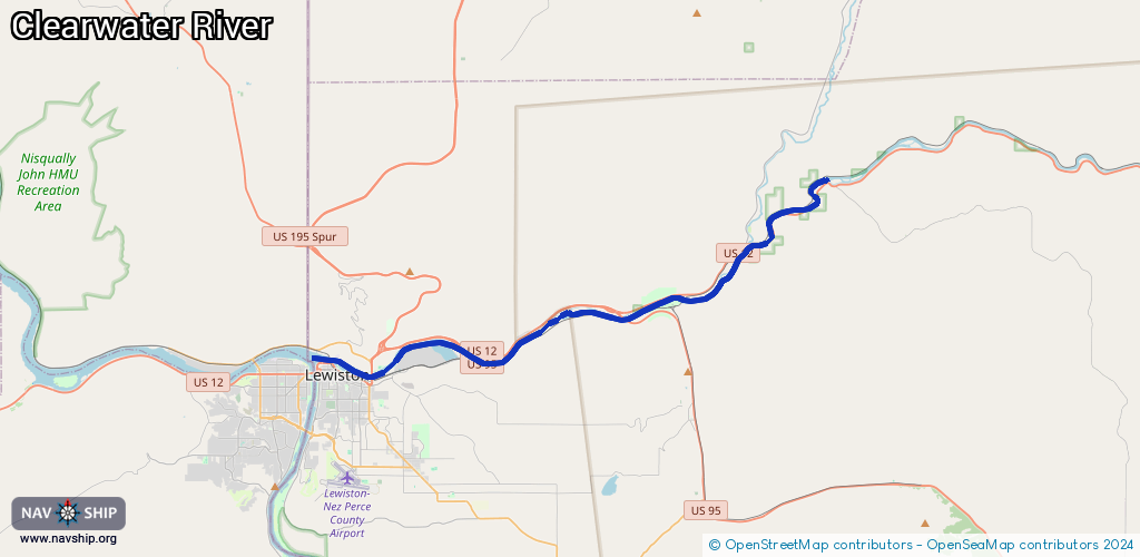 Routenverlauf Clearwater River