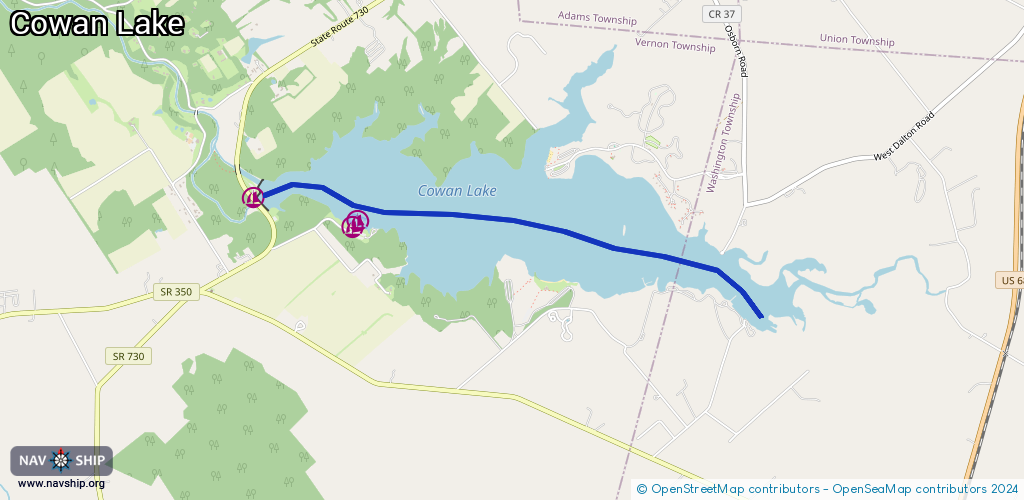 Route Cowan Lake