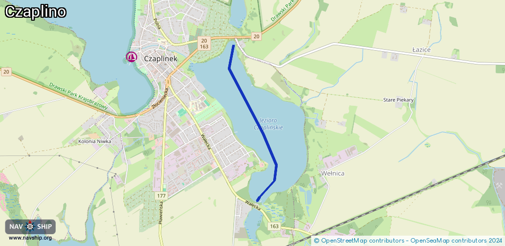 Routenverlauf Czaplino