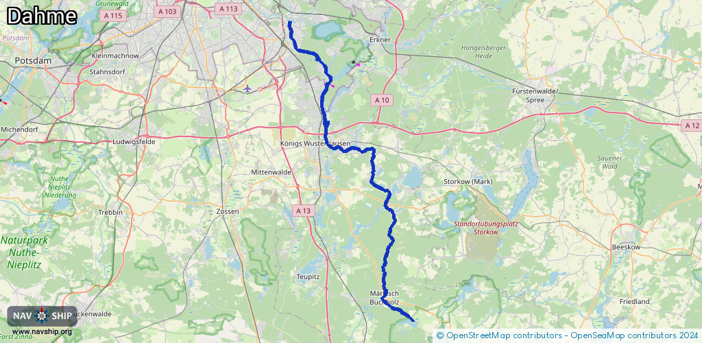 Routenverlauf Dahme