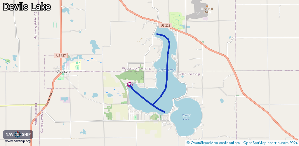 Routenverlauf Devils Lake