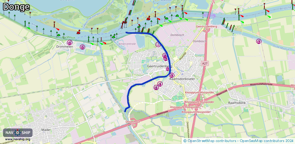 Routenverlauf Donge