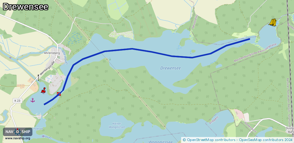 Routenverlauf Drewensee