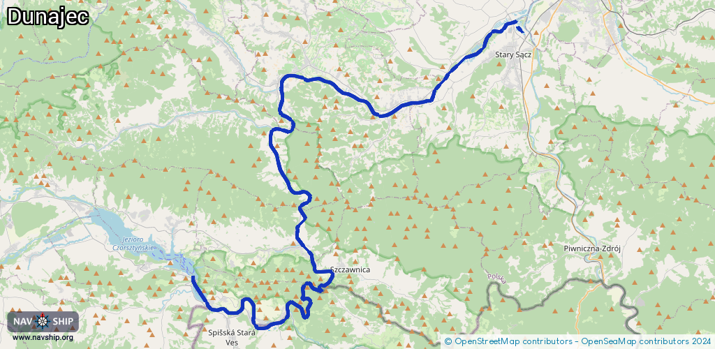 Routenverlauf Dunajec