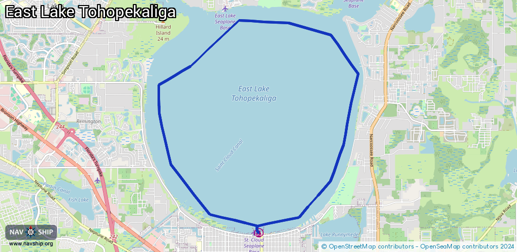 Routenverlauf East Lake Tohopekaliga