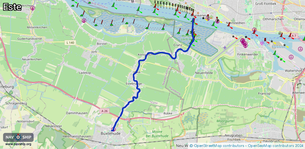 Routenverlauf Este