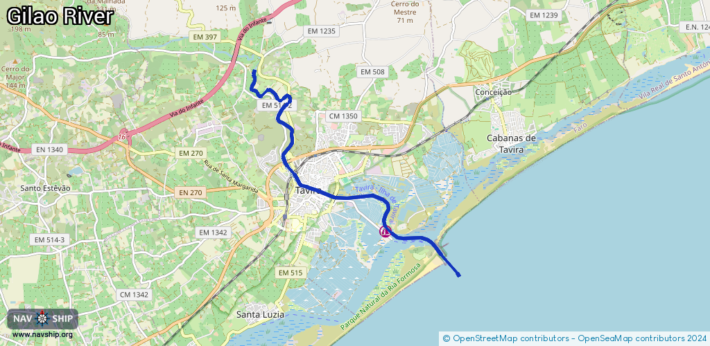Routenverlauf Gilao River