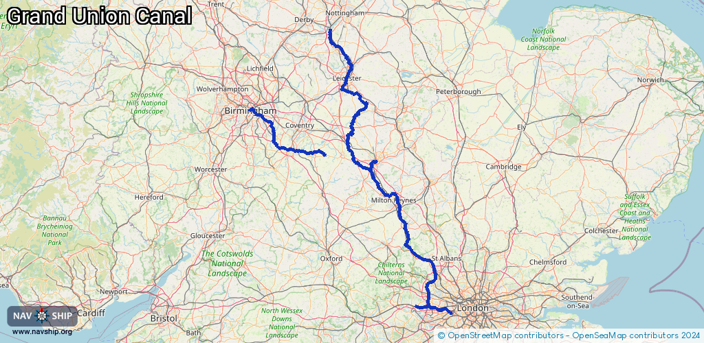 Route Grand Union Canal