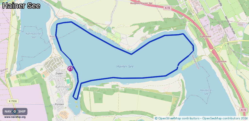 Routenverlauf Hainer See