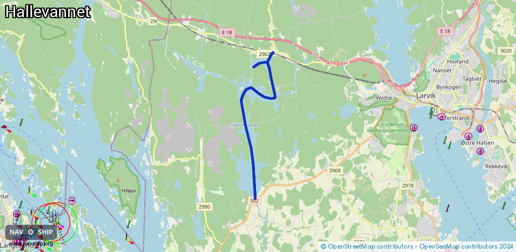 Routenverlauf Hallevannet
