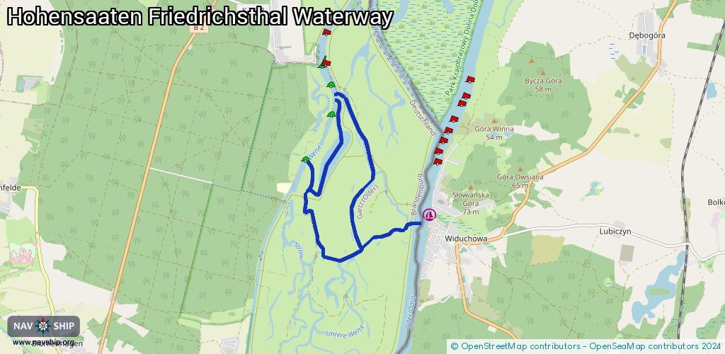 Routenverlauf Hohensaaten Friedrichsthal Waterway