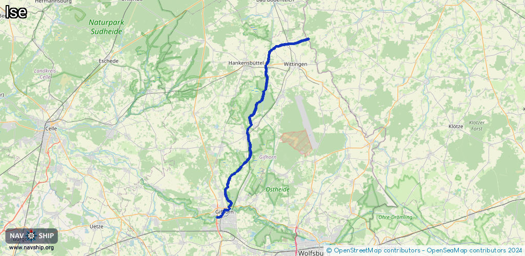 Routenverlauf Ise