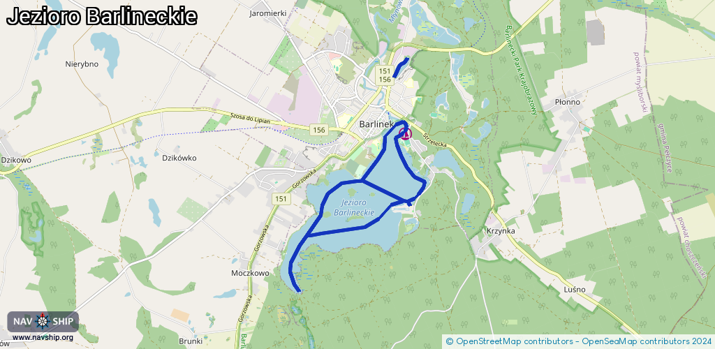 Routenverlauf Jezioro Barlineckie