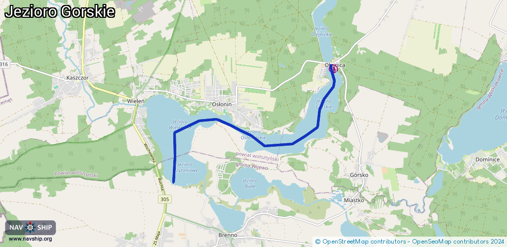 Routenverlauf Jezioro Gorskie