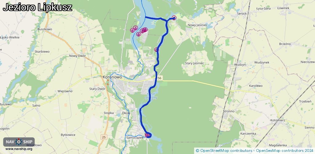 Routenverlauf Jezioro Lipkusz