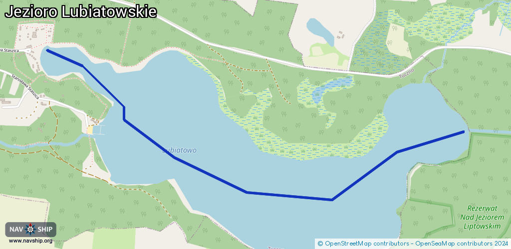 Routenverlauf Jezioro Lubiatowskie