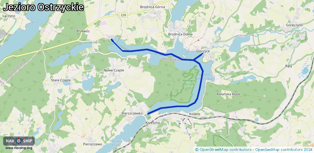 Routenverlauf Jezioro Ostrzyckie