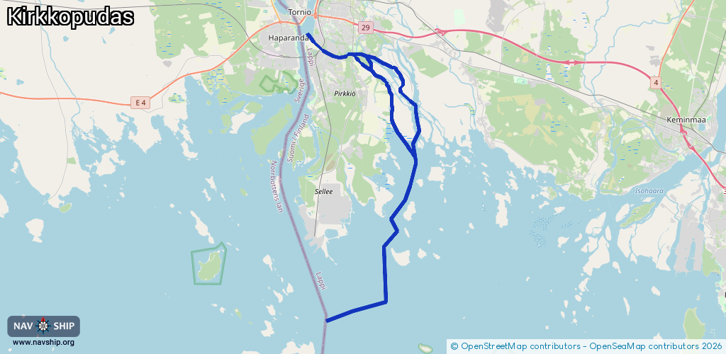 Route Kirkkopudas