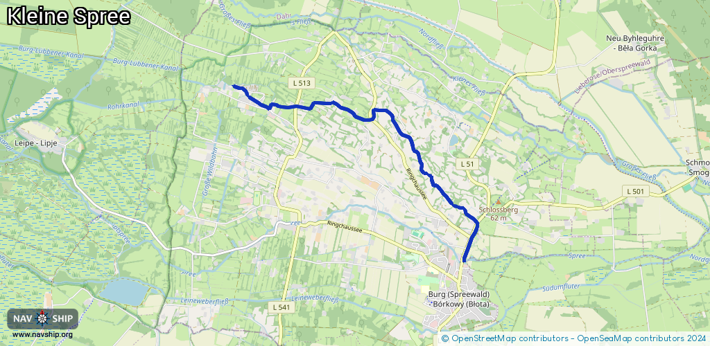 Routenverlauf Kleine Spree