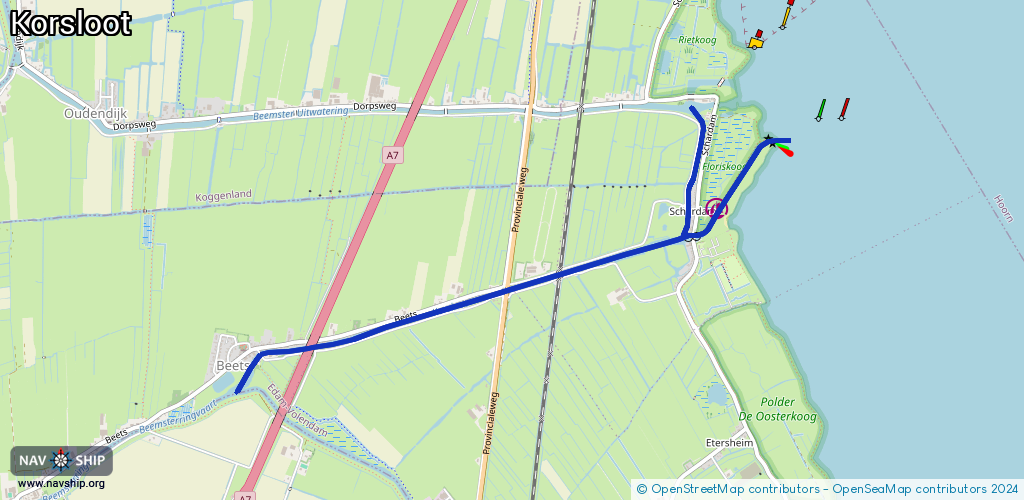 Route Korsloot