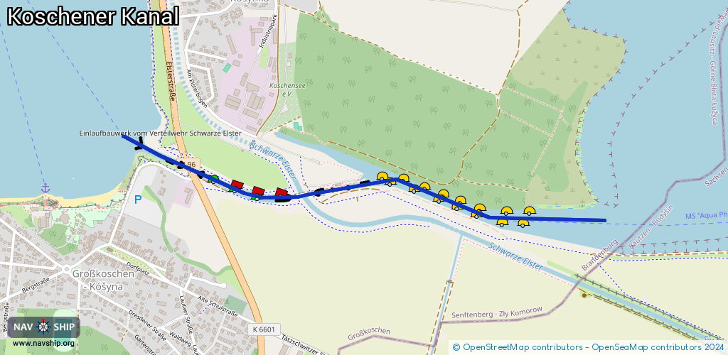 Routenverlauf Koschener Kanal