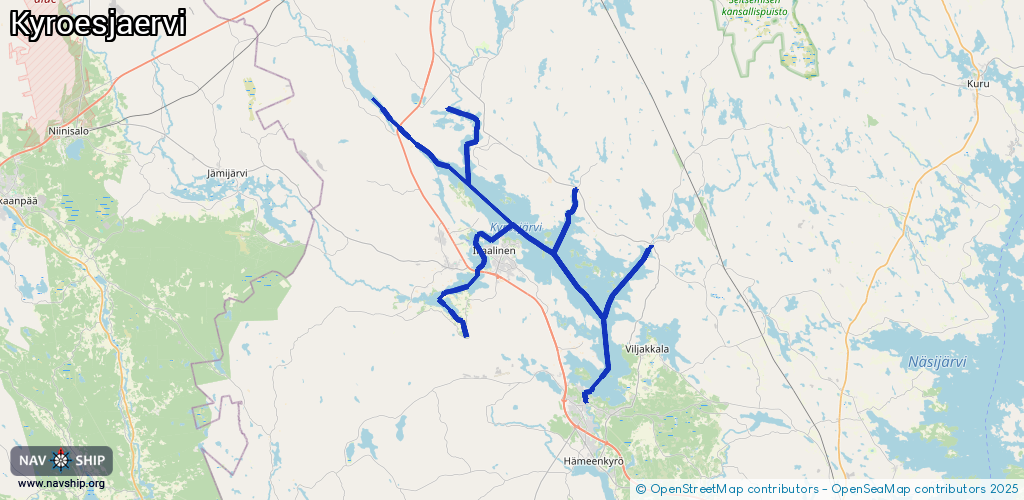Route Kyroesjaervi