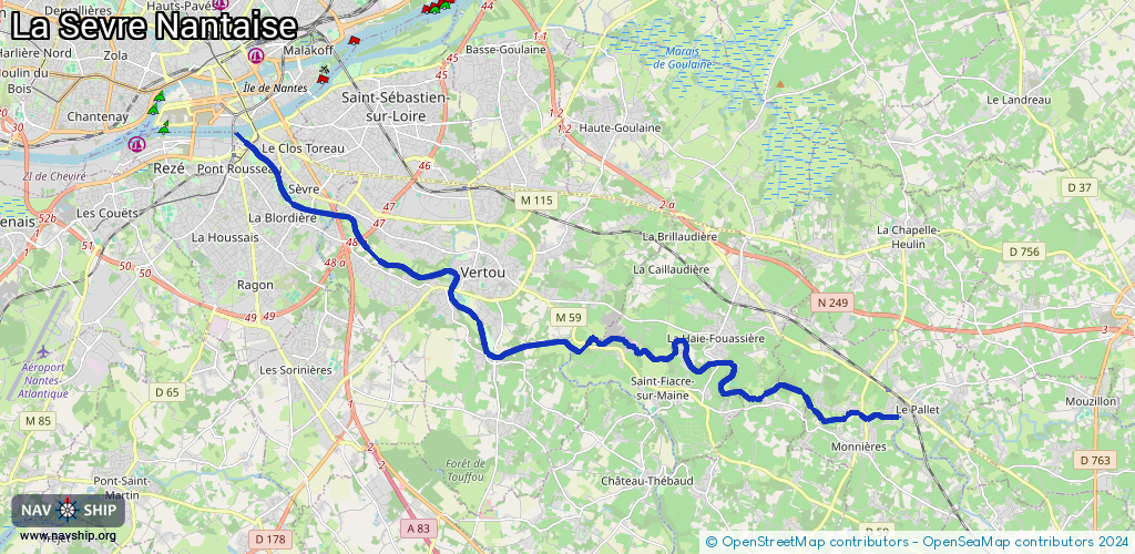 Routenverlauf La Sevre Nantaise
