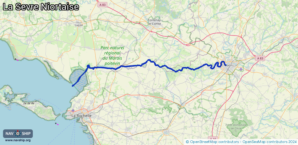 Routenverlauf La Sevre Niortaise