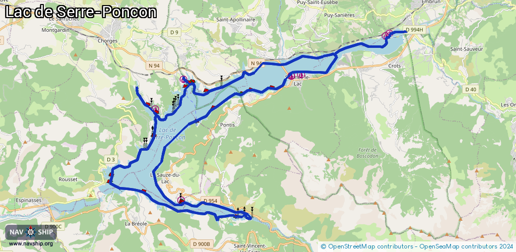 Route Lac de Serre-Poncon