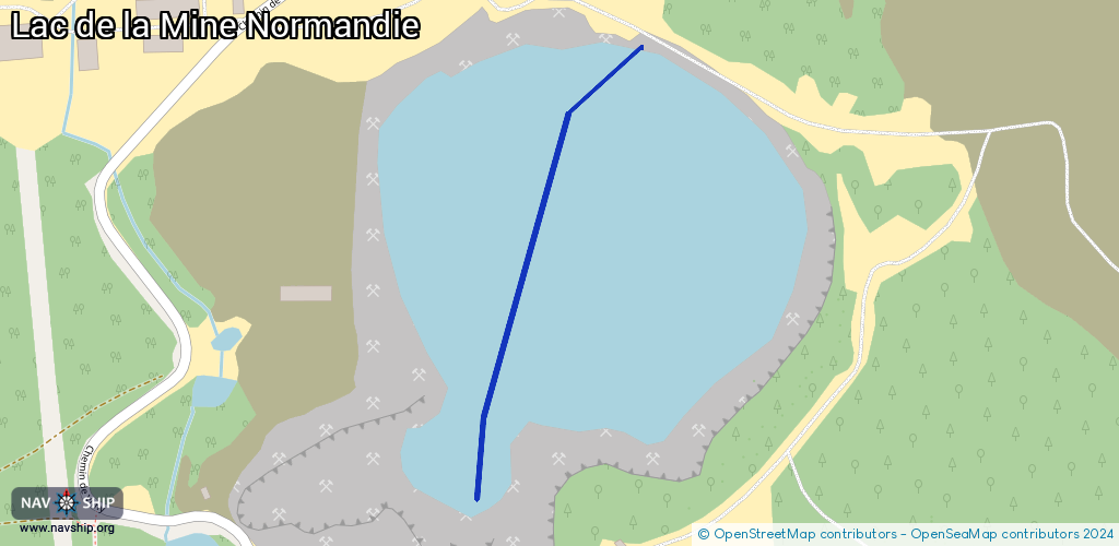 Routenverlauf Lac de la Mine Normandie
