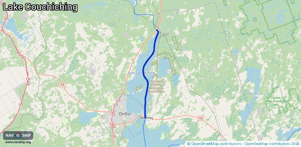 Route Lake Couchiching