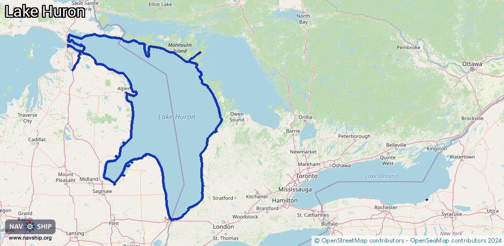 Route Lake Huron