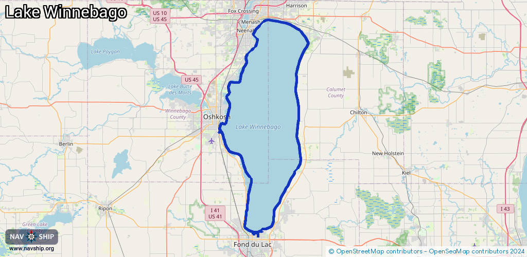 Route Lake Winnebago