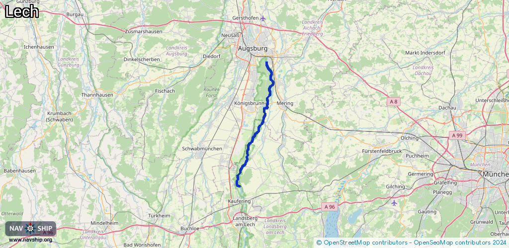 Routenverlauf Lech