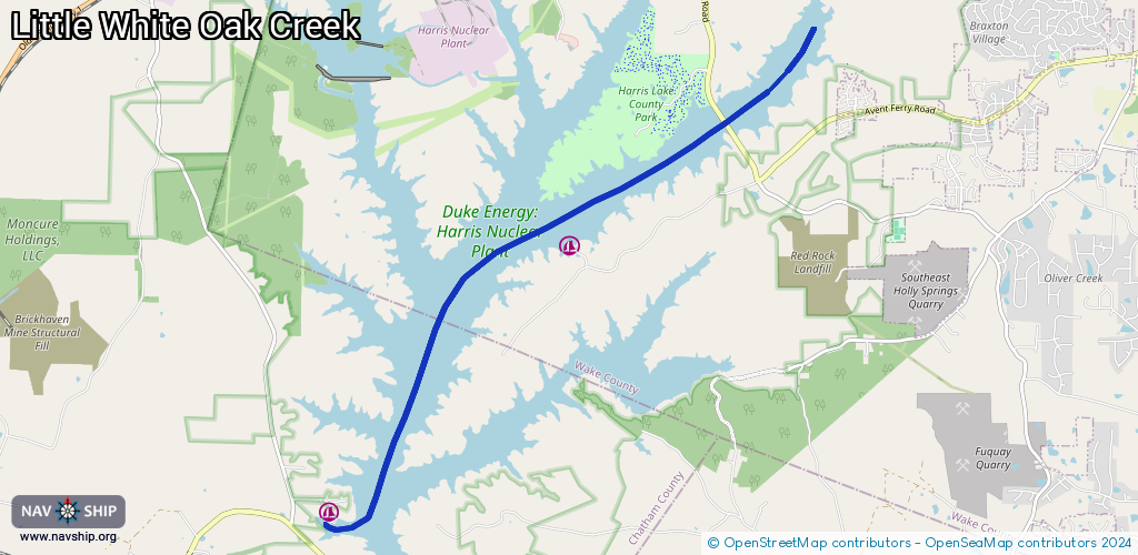 Routenverlauf Little White Oak Creek