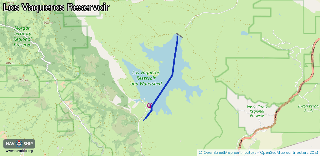 Route Los Vaqueros Reservoir