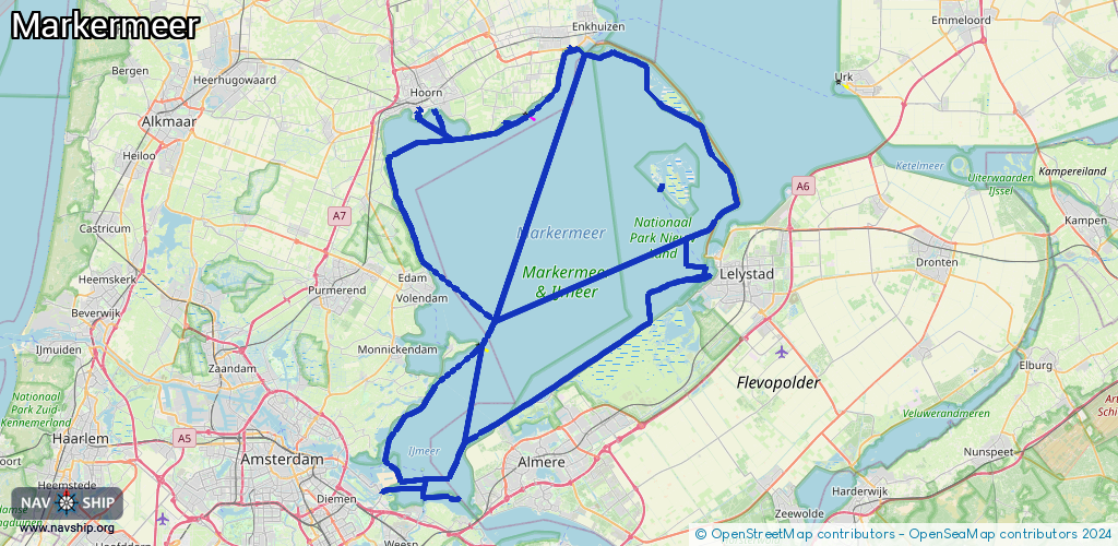 Routenverlauf Markermeer