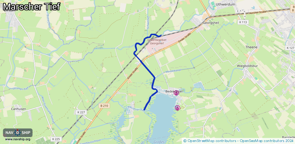 Routenverlauf Marscher Tief
