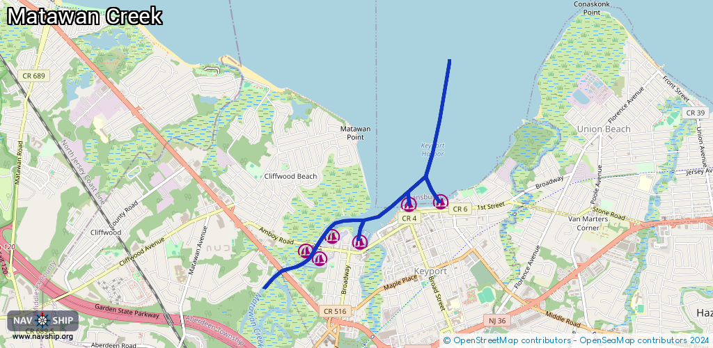 Route Matawan Creek