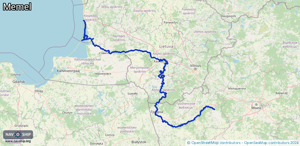 Routenverlauf Memel