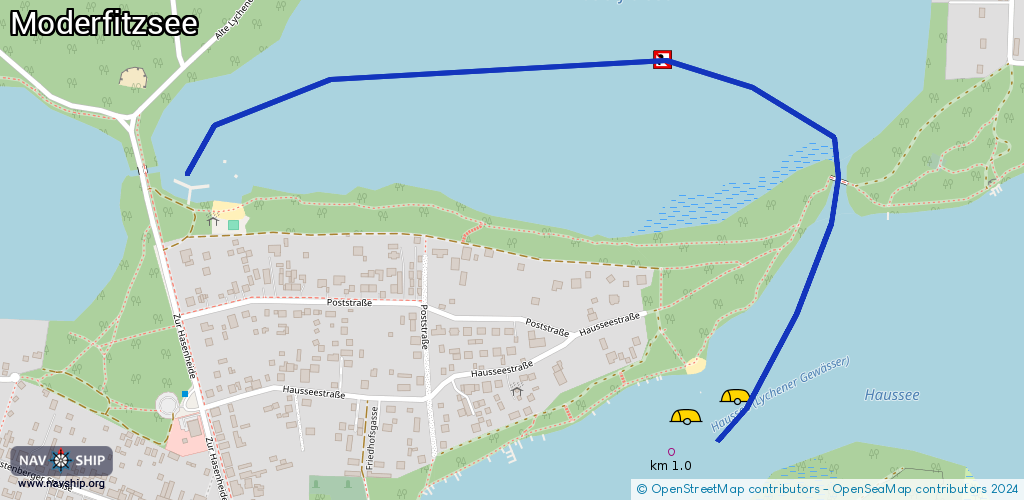Route Moderfitzsee