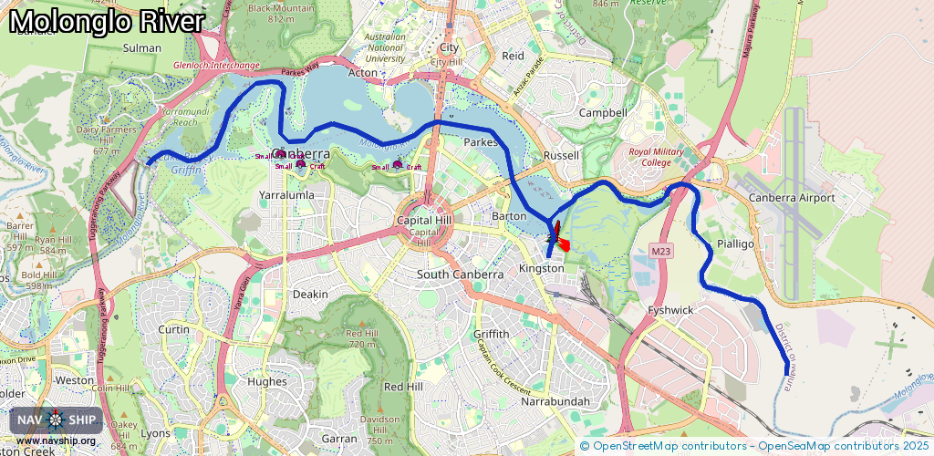 Route Molonglo River