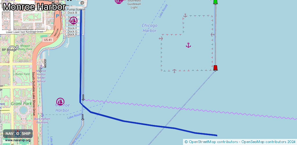 Route Monroe Harbor
