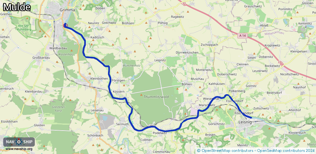 Routenverlauf Mulde